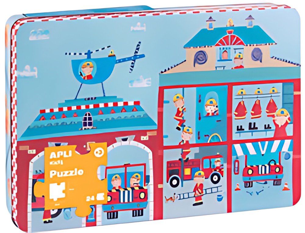 APLI kids Puzzle "Caserne de pompiers", 24 pièces
