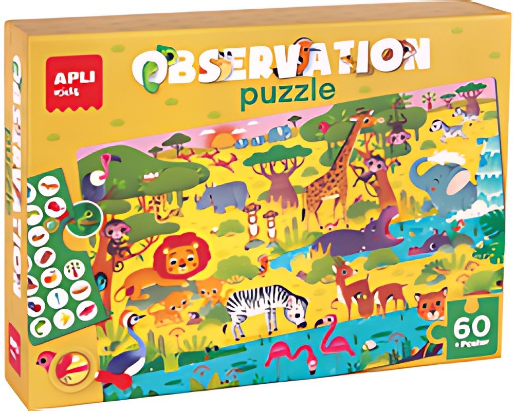 APLI kids Puzzle observation junior "La savane", 60 pièces