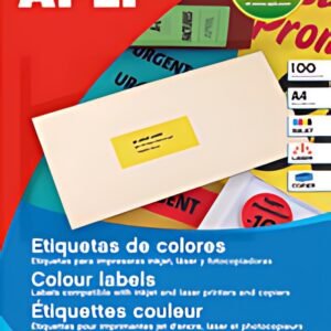 APLI Etiquette d'adresse, 70 x 31 mm, coins droits, bleu