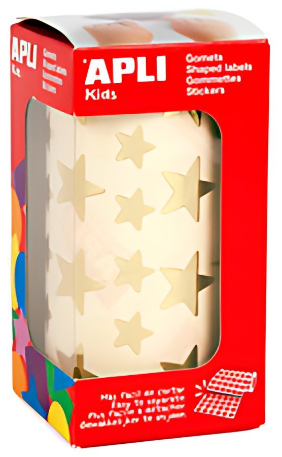 APLI kids Gommettes "Etoile", en rouleau, or
