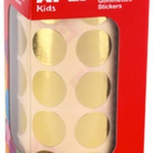 APLI kids Gommettes "Rond" en rouleau, or