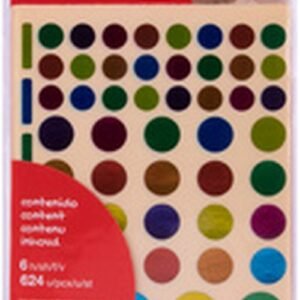 APLI kids Gommettes "Rond" couleurs métallisées, assorti