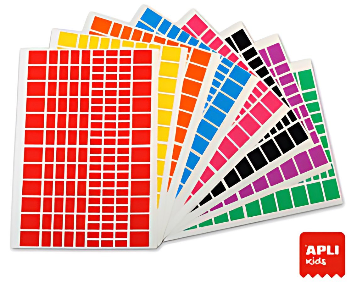 APLI kids Gommettes "Rectangle", grand conditionnement