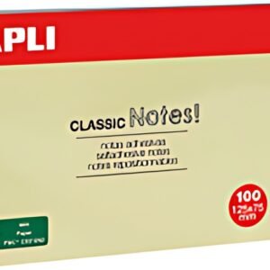 APLI Notes adhésives "CLASSIC Notes!", 125 x 75 mm, jaune