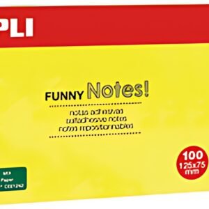 APLI Notes adhésives "FUNNY Notes!", 125 x 75 mm, jaune fluo