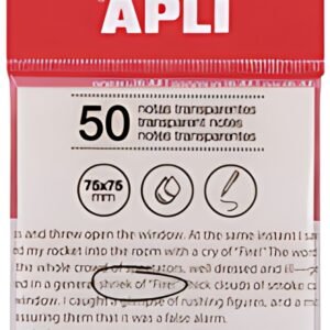 APLI Notes adhésives, 75 x 75 mm, incolore transparent