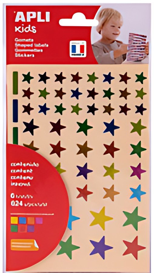 APLI kids Gommettes "Etoile" couleurs métallisées, assorti