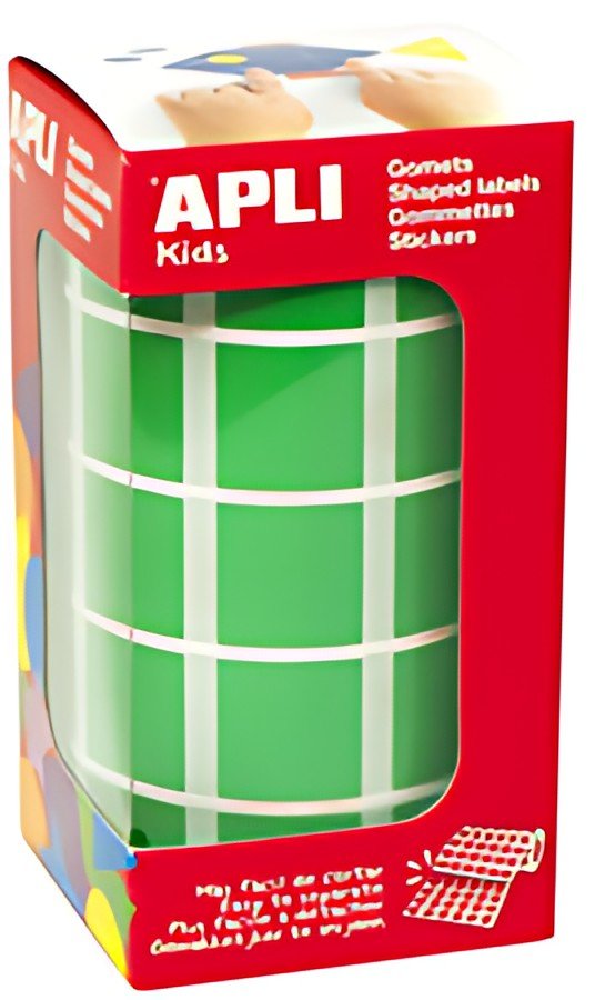 APLI Kids Gommette de couleur "carré", en rouleau, vert