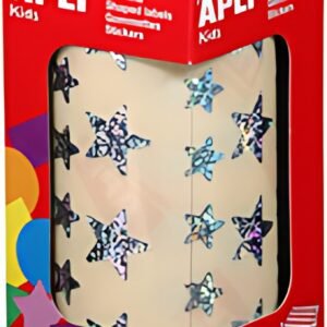 APLI kids Gommettes "Etoile", en rouleau, argent Holographie
