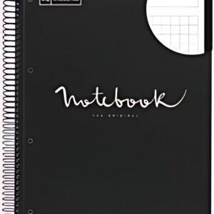 MIQUELRIUS Cahier à spirale "Notebook EMOTIONS", A4, noir