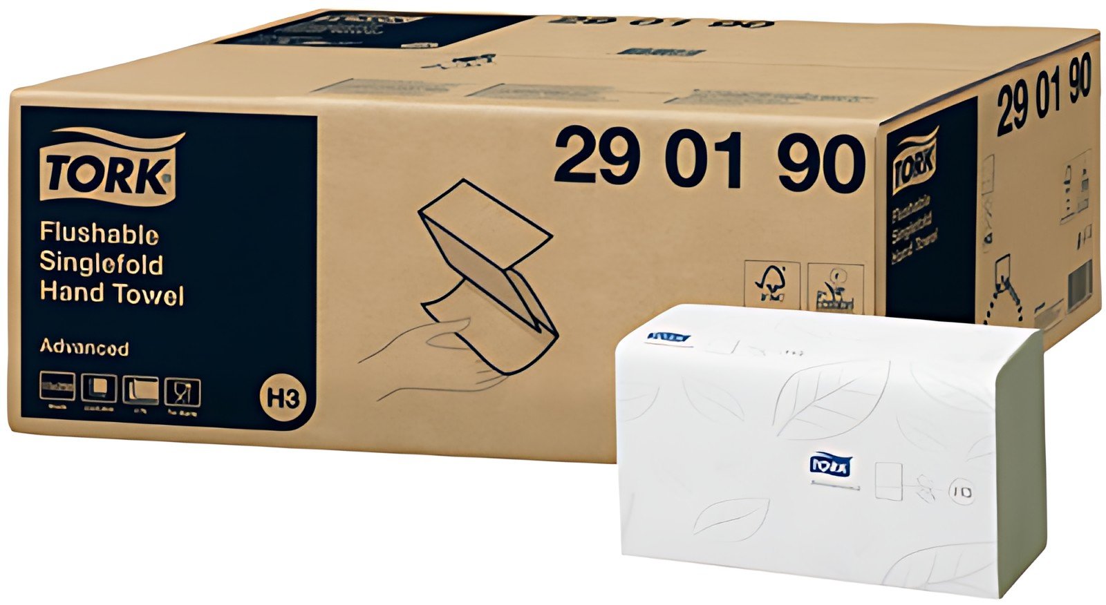 TORK Essuie-mains, 230 x 230 mm, pli en Z, blanc