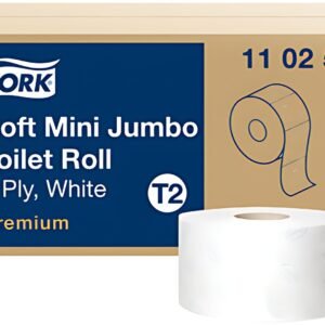 TORK Papier toilette en mini-rouleau Jumbo, 3 plis, blanc