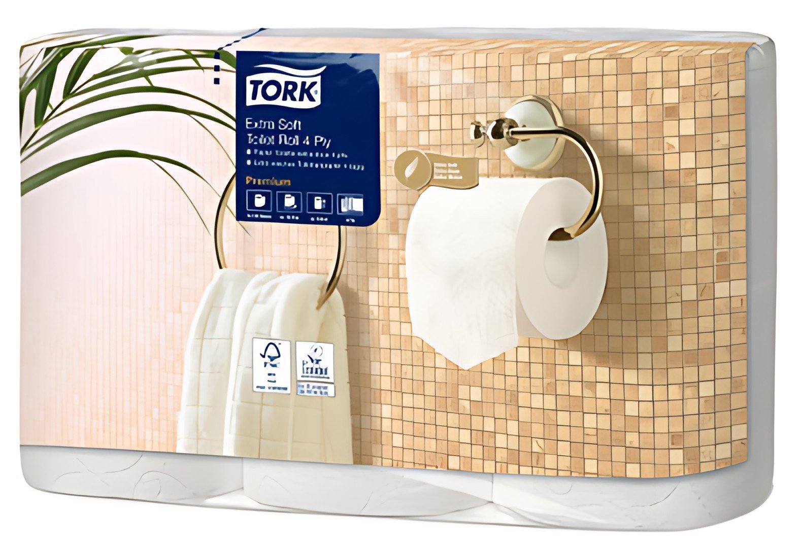 TORK Papier toilette, 4 couches, blanc