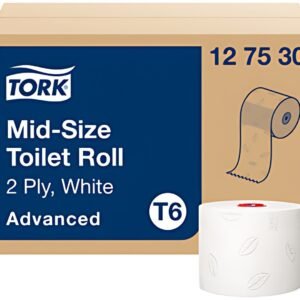 TORK Papier toilette rouleau Midi, 2 couches, 100 m, blanc