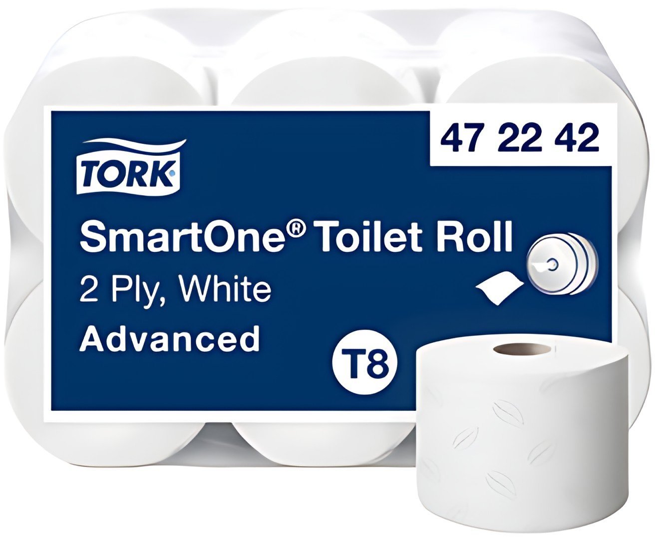 TORK Papier toilette grand rouleau SmartOne 2 couches, 207 m