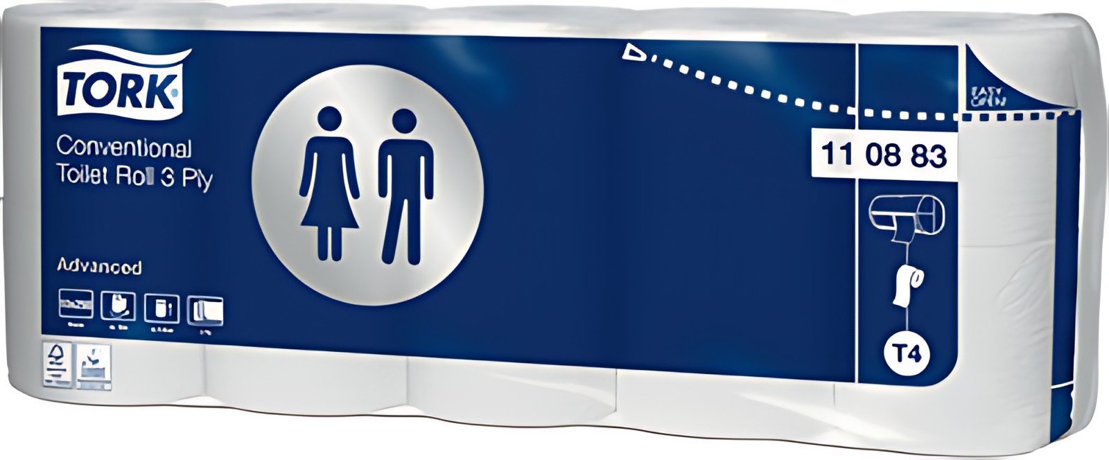 TORK Papier toilette, 3 couches, blanc