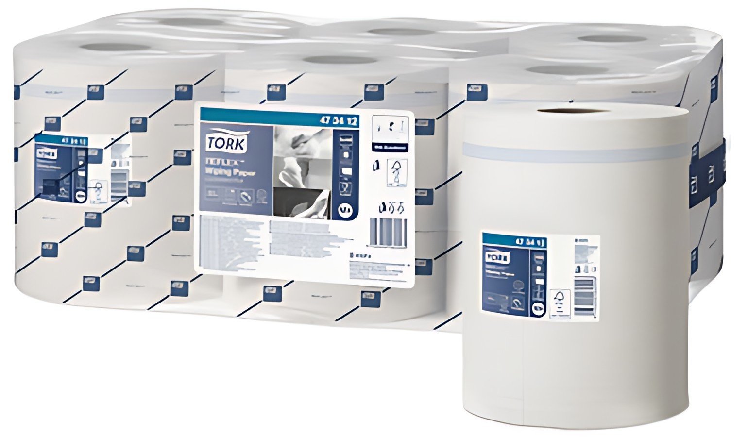 TORK Reflex Rouleau nettoyant multi-usage, 113,9 m, blanc