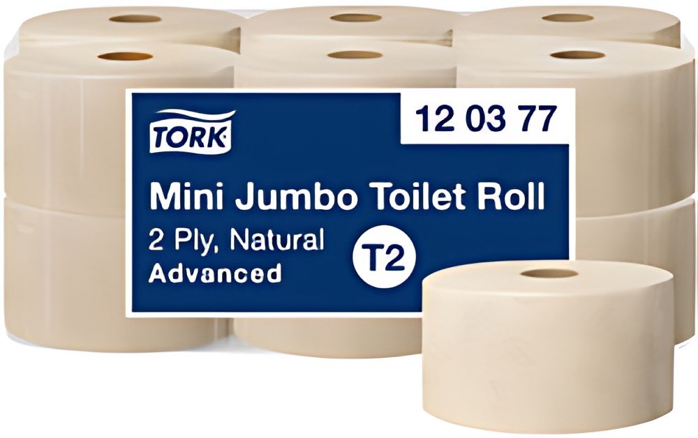 TORK Papier toilette en mini-rouleau Jumbo, 170 m, naturel