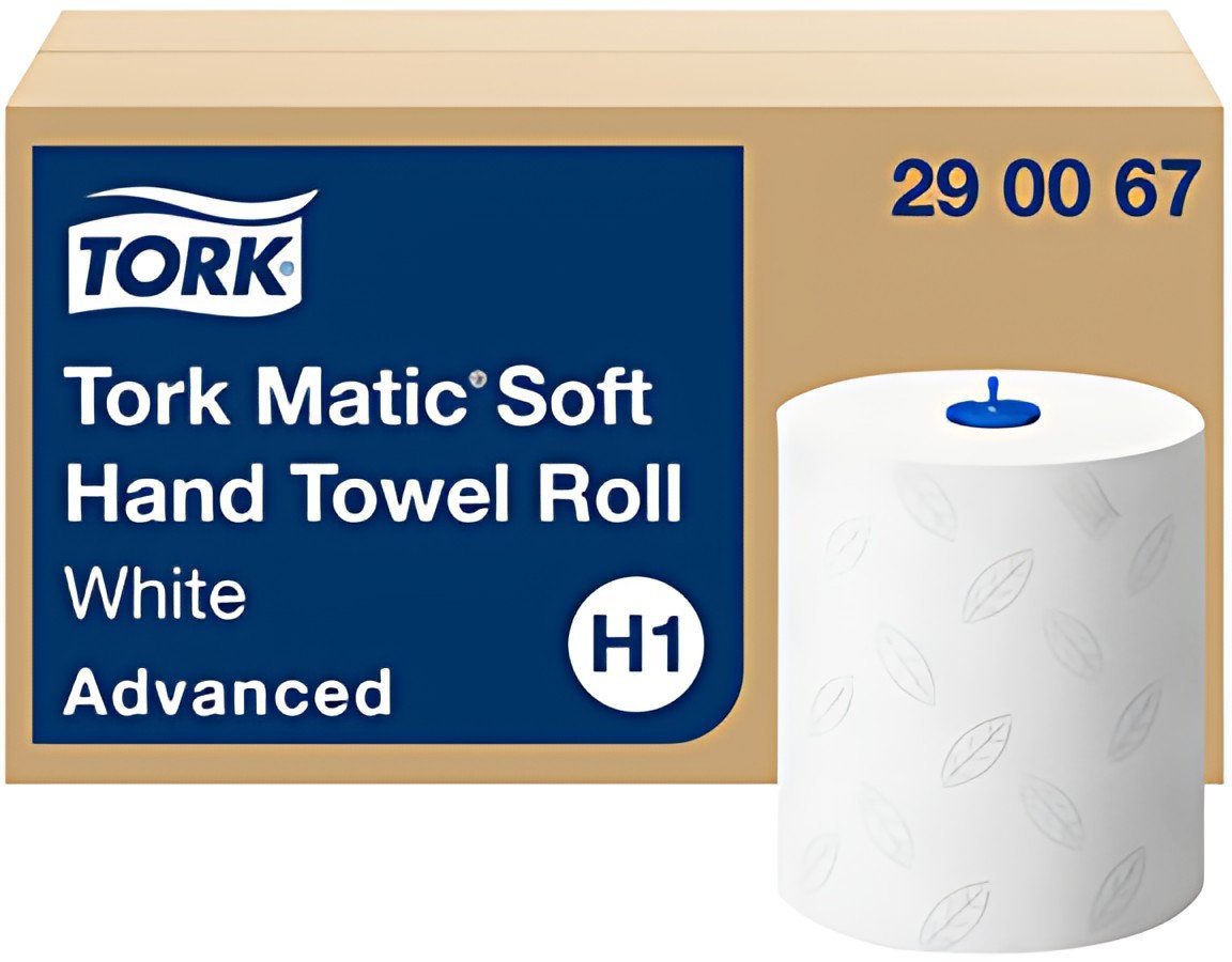 TORK Matic Rouleau d'essuie-mains, 2 couches, blanc/gris