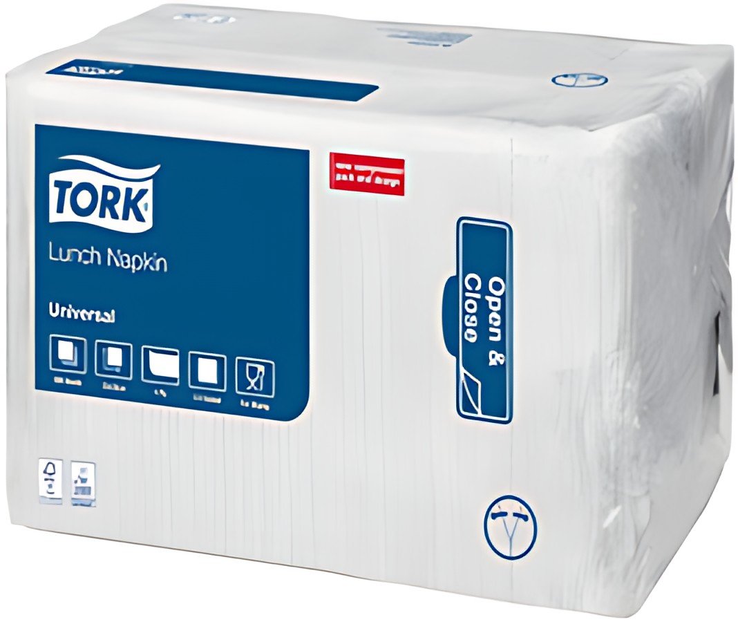 TORK Serviette Lunch, 325 x 325 mm, 1 couche, blanc