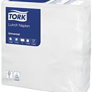 TORK Serviette Lunch, 300 x 300 mm, 1 couche, blanc