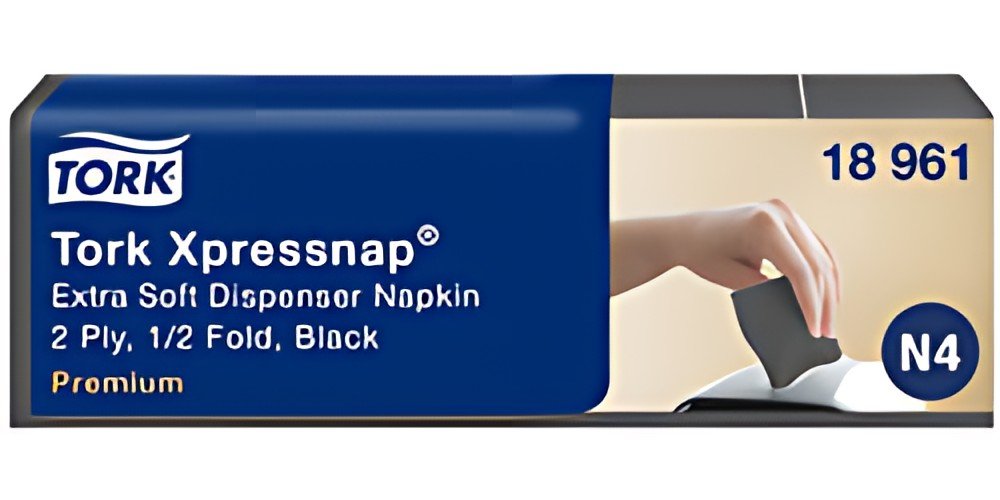 TORK Xpressnap Serviette, 213 x 165 mm, noir