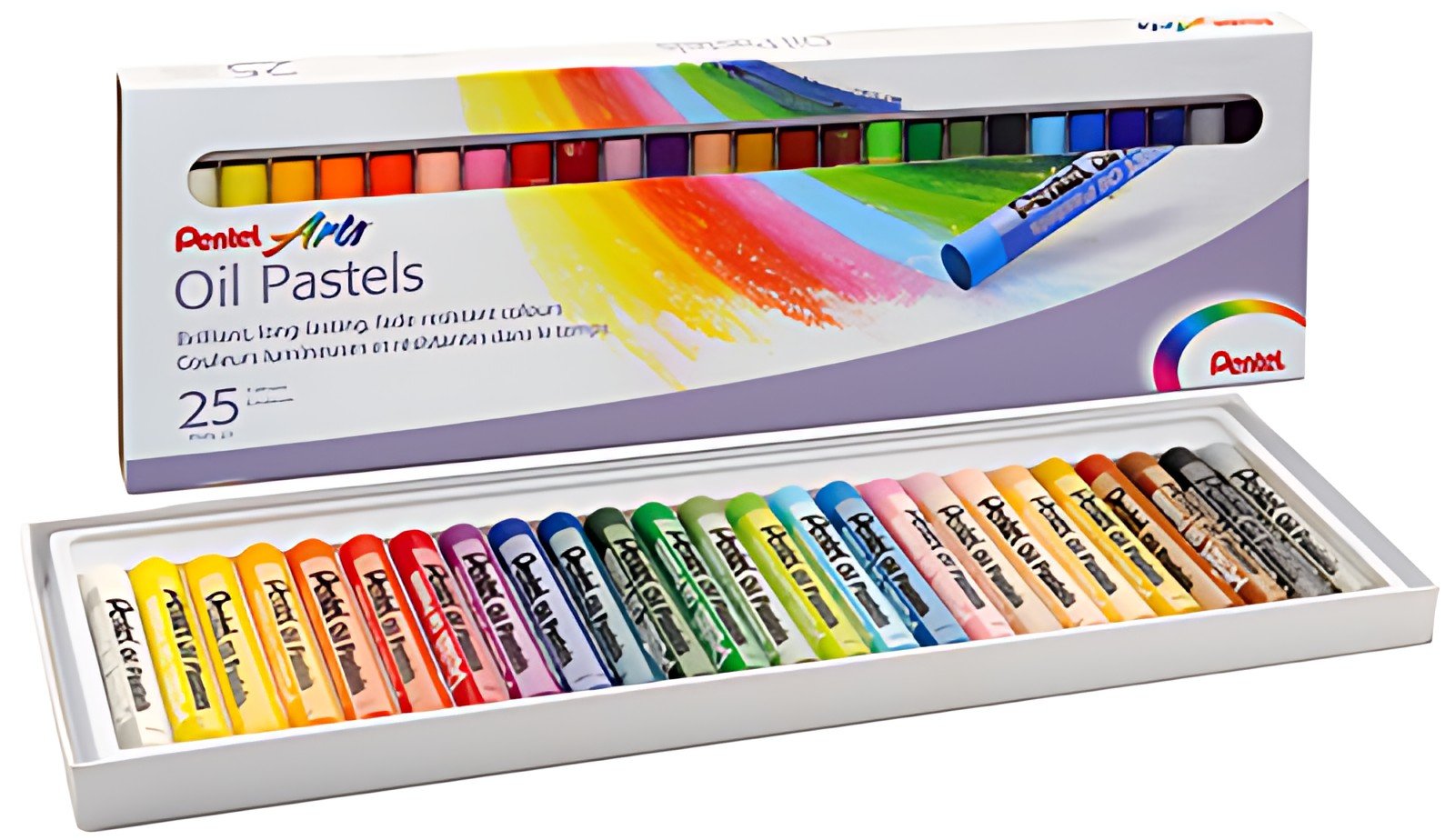 PentelArts Pastels à huile PHN4, étui en plastique de 25