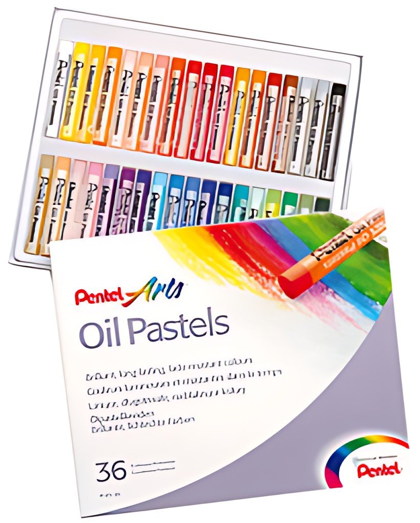 PentelArts Pastels à huile PHN4, étui en plastique de 36