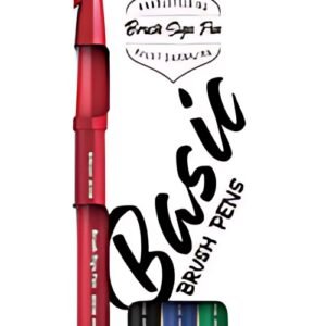 PentelArts Stylo feutre Brush Sign Pen, étui de 4, Basic