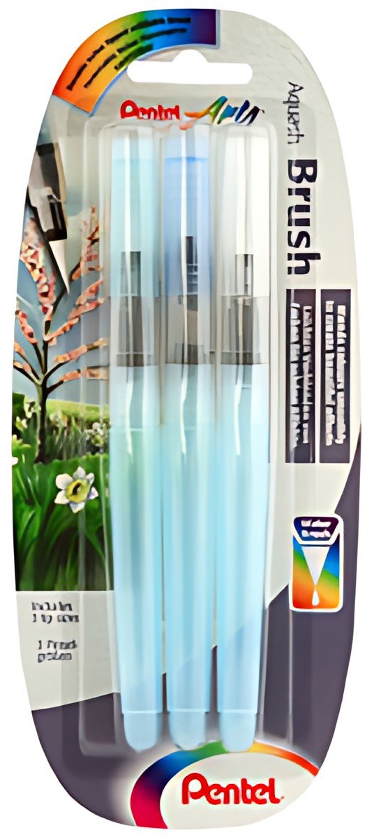 PentelArts Aquash Stylo pinceau, contenu: 7 ml, kit de 3