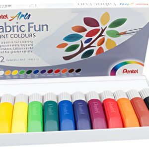 PentelArts Peinture tissu Fabric Fun Paint Colours set de 12
