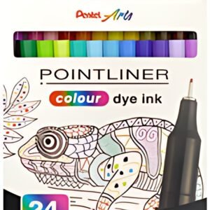 PentelArts Feutre POINTLINER colour dye ink, étui de 24