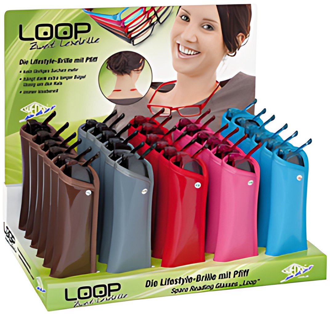 WEDO Lunettes de lecture LOOP, présentoir de 30, assorti