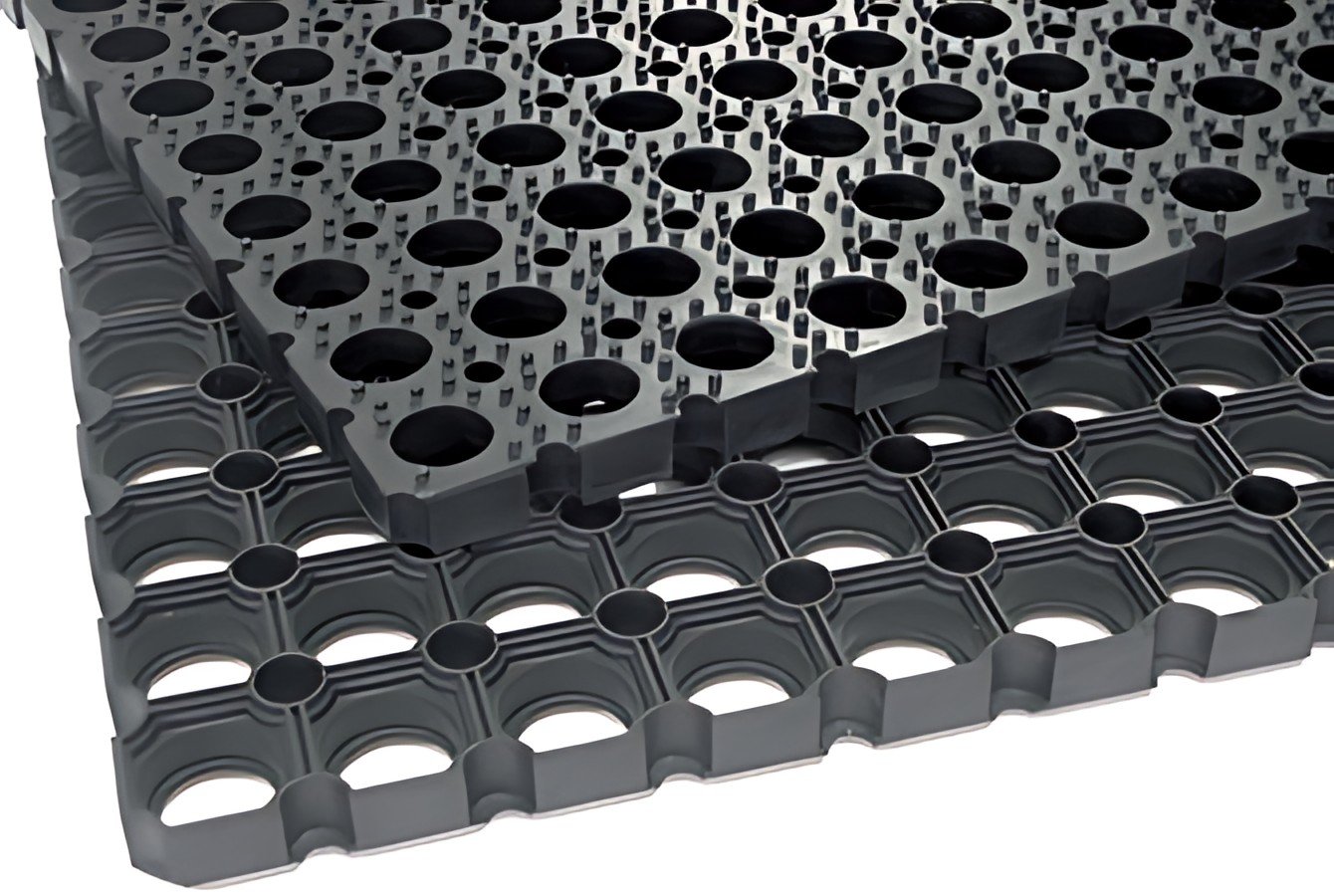 miltex Tapis caillebotis en caoutchouc Scriper, noir