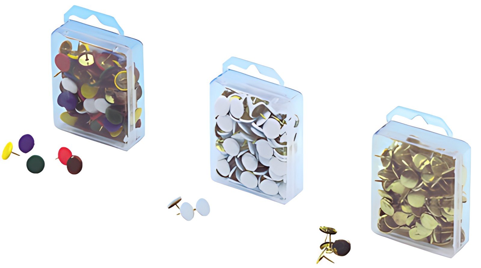 WEDO Punaises, revêtement en pastique, multicolore