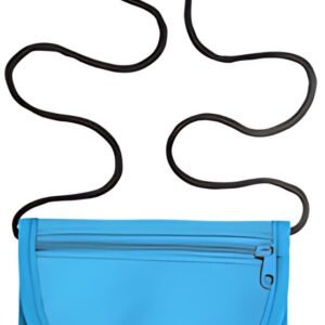 PAGNA Pochette tour de cou, nylon, bleu clair