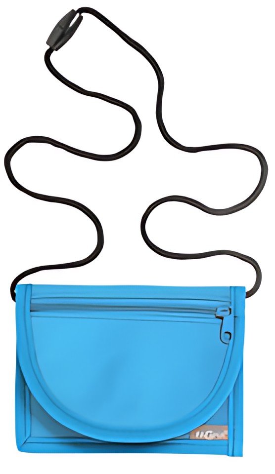 PAGNA Pochette tour de cou, nylon, bleu clair