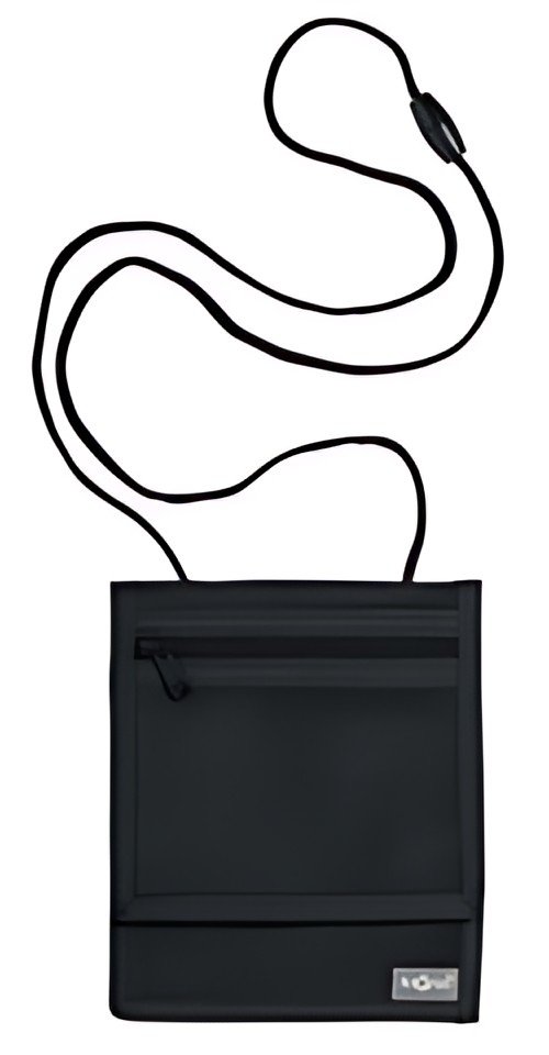 PAGNA Pochette tour de cou XL, nylon, noir
