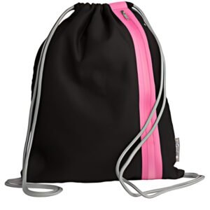PAGNA Sac de sport à cordelette "Go", noir / rose foncé