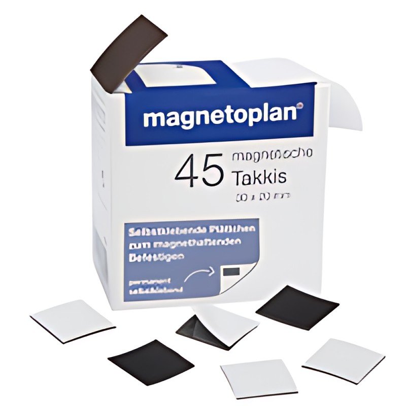 magnetoplan Takkis 30 x 20 mm, autocollant, noir