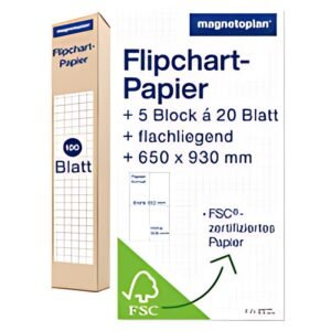 magnetoplan bloc papier pour chevalet de conférence, plat