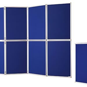 magnetoplan Cloison de présentation, pliable, bleu