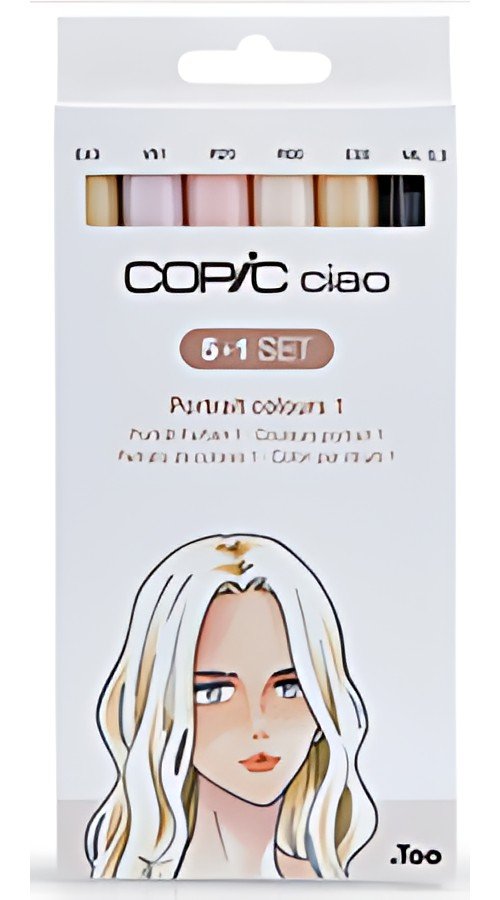 COPIC Marqueur ciao, kit de 5+1 "Portrait 1"