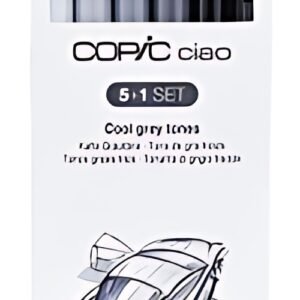 COPIC Kit de marqueurs ciao 5+1, couleurs grises