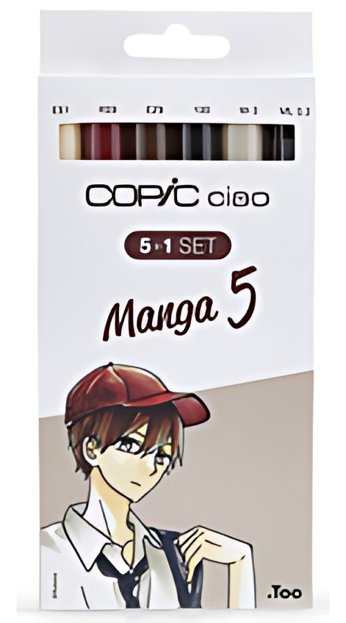 COPIC Kit de marqueurs ciao 5+1, Manga 5