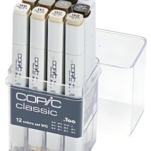 COPIC Marqueur classic, set de 12 gris "WG", tons de gris