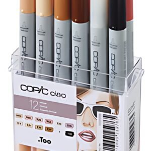 COPIC Marqueur ciao, set de 12 couleurs chair