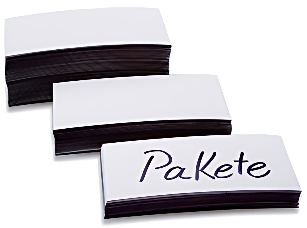 magnetoplan Etiquettes aimantées, 50 x 100 x 0,6 mm, blanc