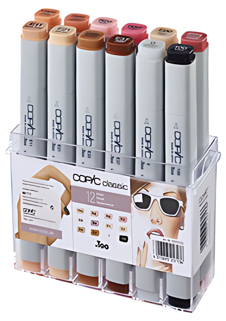 COPIC Marqueur classic, kit de 12 couleurs chair