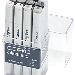 COPIC Marqueur classic, set de 12 "TG", tons de gris toner